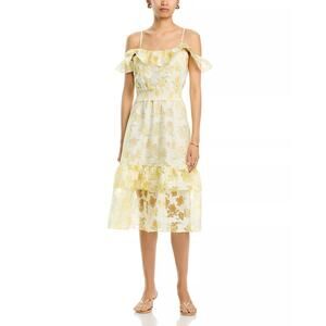 Layered with Love Edie Ruffle Midi Dress, Off The Shoulder, New with Tags, Sz S